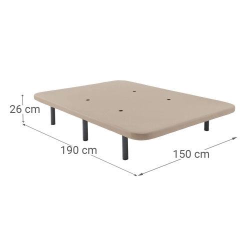 Base Tapizada 3D de 150x190 cm COVADONGA Color Beige