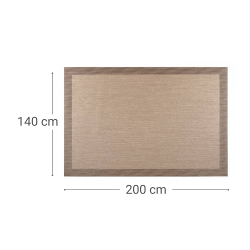 Alfombra de Tejido de Vinilo Color Beige-Tostado 140x200