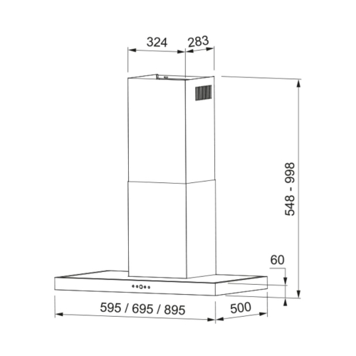 Campana Mepamsa Silueta XLA 90 Blanca 90cm A 3250571784