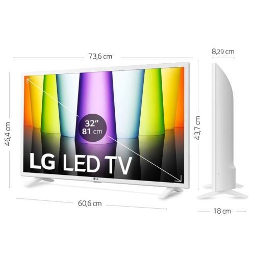 Televisor LG LED 32 Pulgadas FHD Blanco 32LQ63806LC