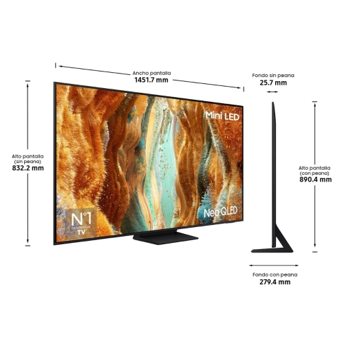 Televisor 65" Samsung TQ65QN73FAT Neo QLED 4K Smart TV AirSlim
