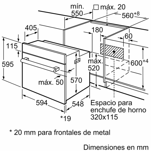 Horno Balay Multifunción 60cm Inox Clase A 3HB2010X0