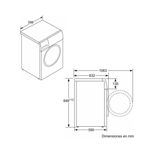 Lavadora BALAY 7kg 1200rpm A+++ Silenciosa 3TS273BA