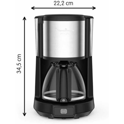 Cafetera MOULINEX Goteo Negra Inoxiable 15 Tazas FG370811