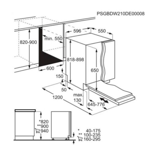 Lavavajillas AEG Integrable 60cm 14Cubiertos AirDry FSB34707Z