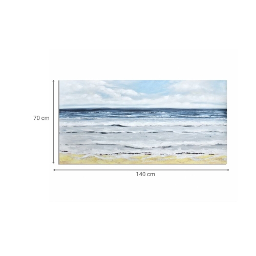 Cuadro de 50% Óleo Sobre Lienzo Paisaje Marino 81-426