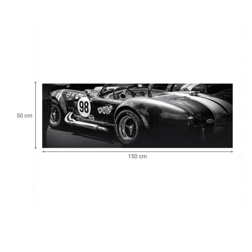 Cuadro de Coche Clásico Shelby Cobra con Marco Blanco y Negro 81-482