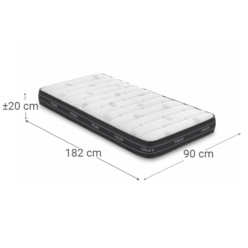 Colchón de Muelles Ensacados de 90x182 cm Flex NUBE VISCO JUNIOR A