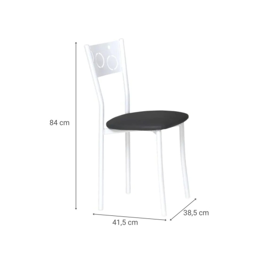 Silla de Cocina Blanca con Asiento Tapizado 919/BL