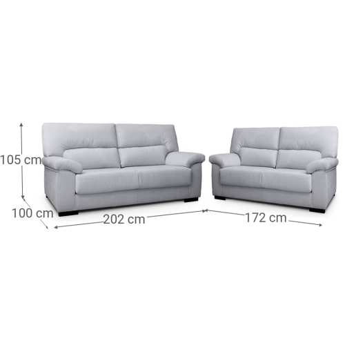 Conjunto de Sofás 3+2 Plazas en Tela Modelo DAURO