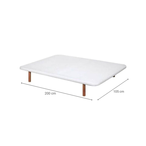 Divanlín Base Tapizada Blanco 105x200 cm DL27053