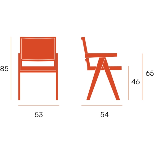 Juego de dos sillas con Asiento de Ratán y Estructura de Madera de Fresno Color negro con brazos ENEA CG3006NR