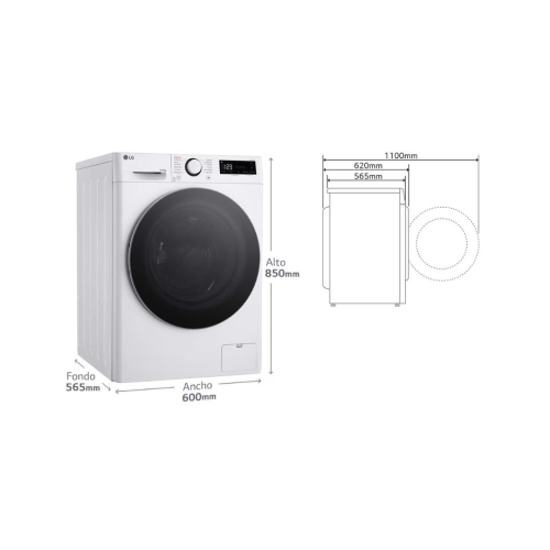 Lavasecadora LG 10/6 kg 1400 rpm A/D Vapor Inverter F4DR6010A1W