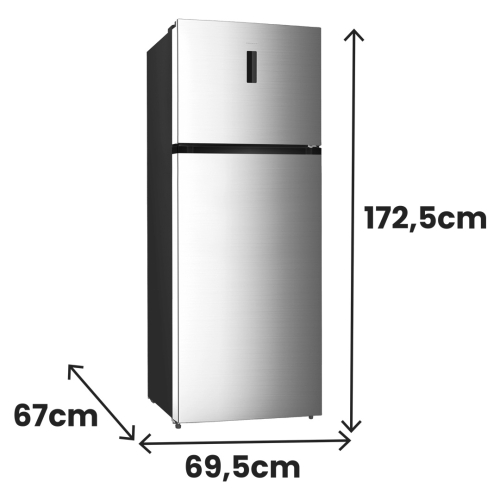 Frigorífico INFINITON 2 Puertas Inox 173x70cm A+ FG420TD76XES