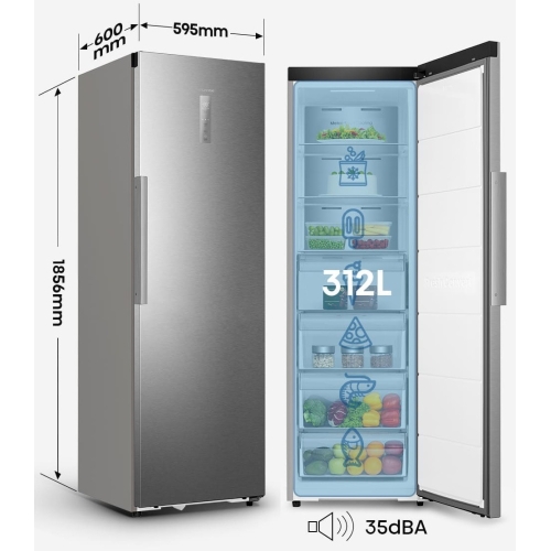 Congelador Vertical Hisense No Frost 275L Inox FT3K310SAIE