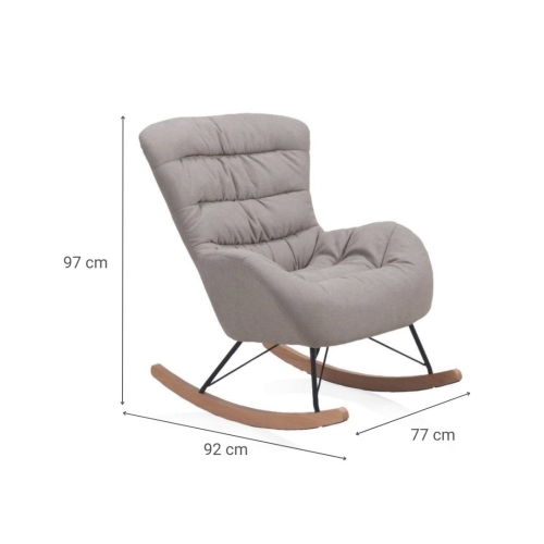 Balancín beige acolchado de estilo nórdico GABAR 10417
