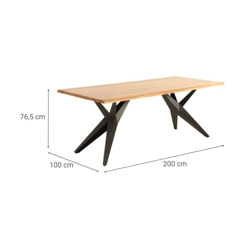 Mesa comedor de Madera de Acacia Acabado Vivo GABAR 10707