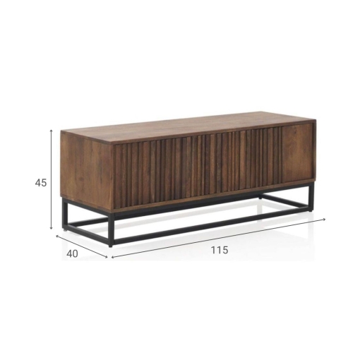 Mueble de TV Puertas Laminadas de Madera Maciza de Mango GABAR 10815