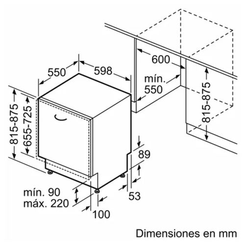 Lavavajillas Integrable Balay 60cm 14 Servicios 3ª Bandeja 3VF6330SA