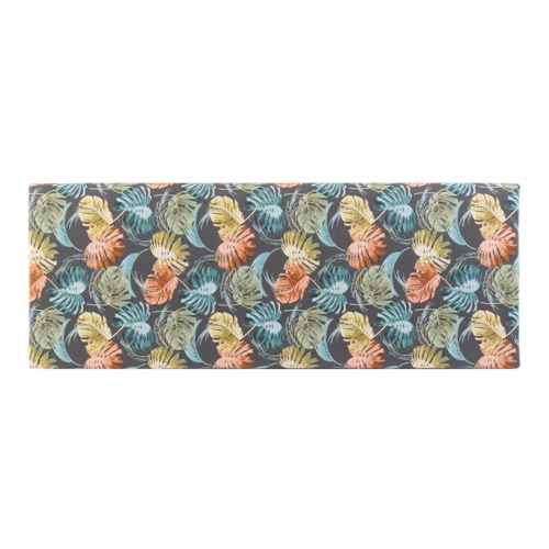 Cabecero de Madera Tapizado en Poliéster Diseño Tropical Colorido MB-162958