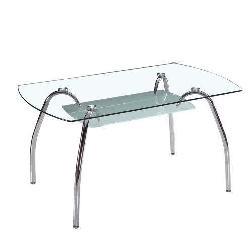 Mesa Comedor con Tapa de Cristal Fija Modelo San