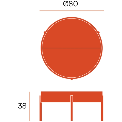 Mesa de Centro en Madera de Roble 80 cm con Estante Giratorio OASIS CG1922RO