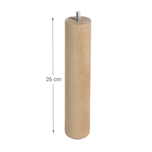 Juego de 2 Patas de Madera color Haya de 26cm