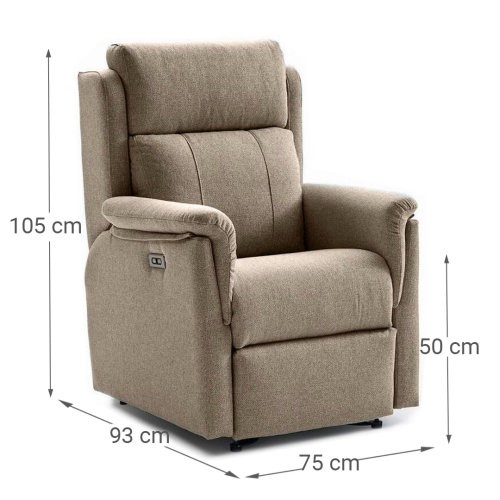 Sillón Relax Eléctrico Levanta Personas 2 Motores ROMA
