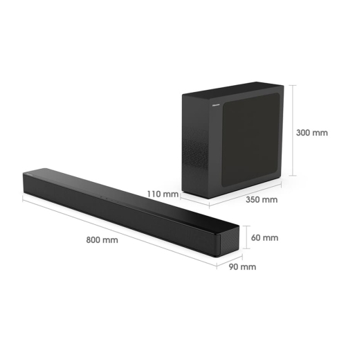 Barra de Sonido Hisense 2.1 240W Bluetooth HDMI ARC HS2100