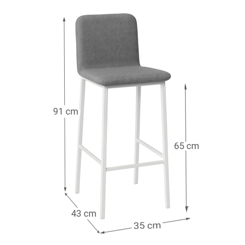 Taburete de Cocina Alto Tapizado en Telal LIS