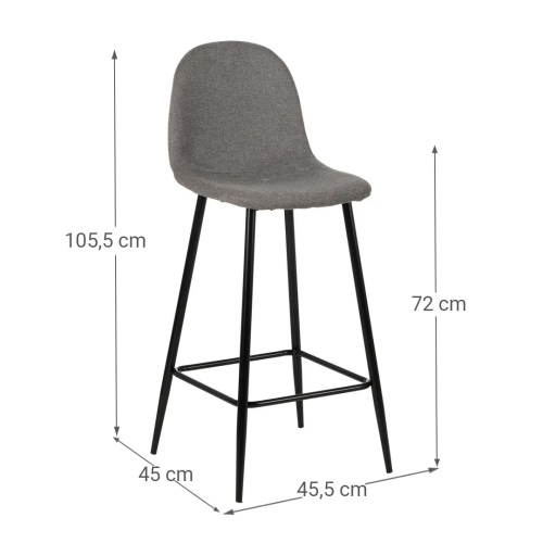 Taburete de Salón con Patas Metálicas
