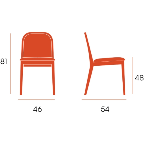 Juego 2 sillas con Asiento Tapizado Nácar y Madera color Natural TILIA CG2044FR