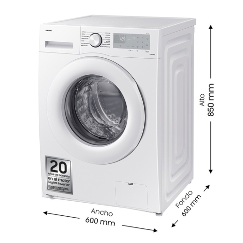 Lavadora SAMSUNG 8 kg 1400 rpm Ecobubble Clase A WW80CGC04DTHEC