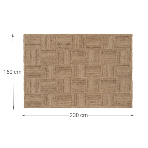 Alfombra Rectangular de Yute de Diseño 607188